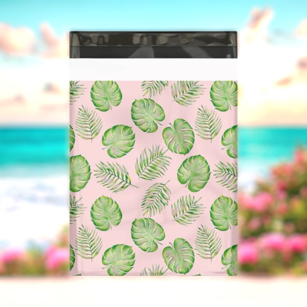 25 10X13 Poly Mailers Palm Leaves, Shipping Envelopes PRICE IS FIRM - Picture 5 of 16